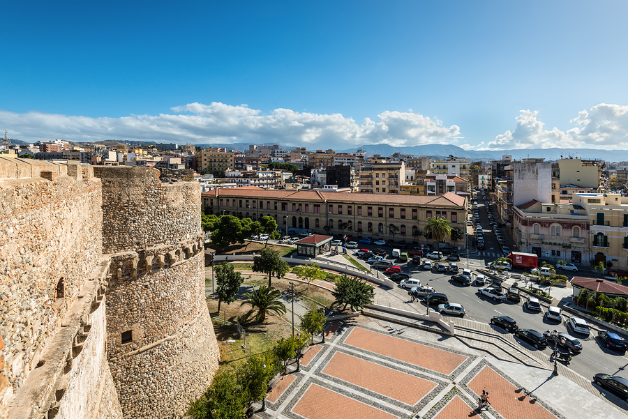 Reggio Calabria, Italy - October 30, 2017: Aerial View Over The