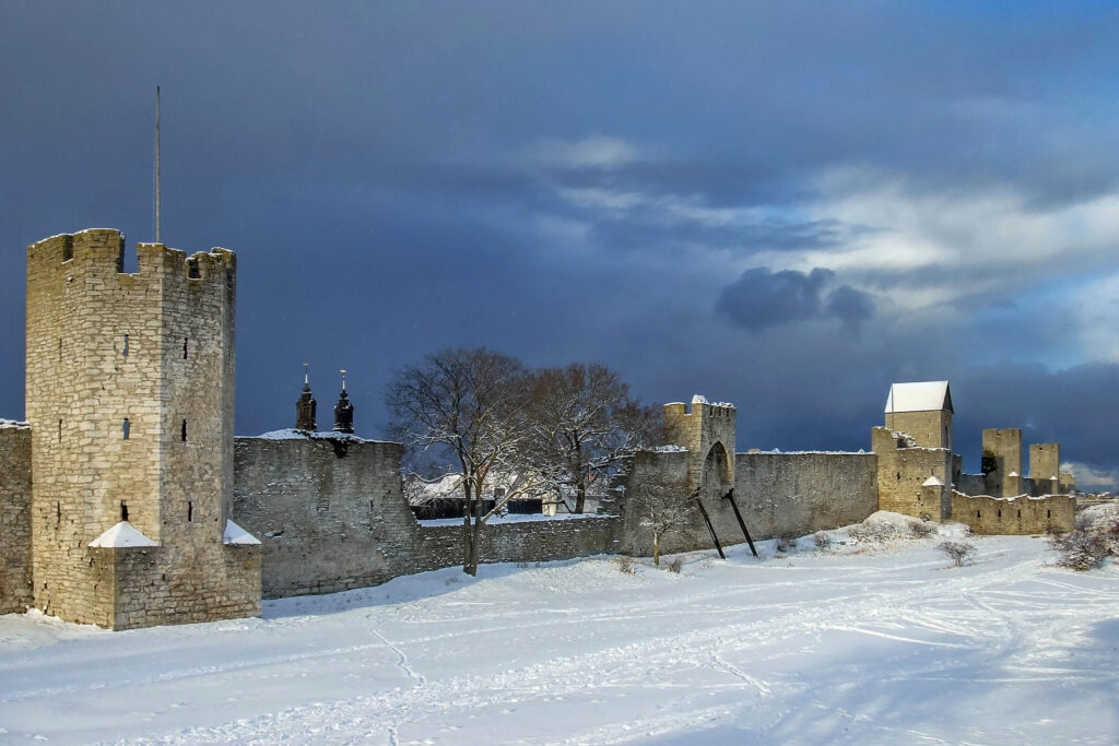 Visby City Wall, east side facing north, Gotland