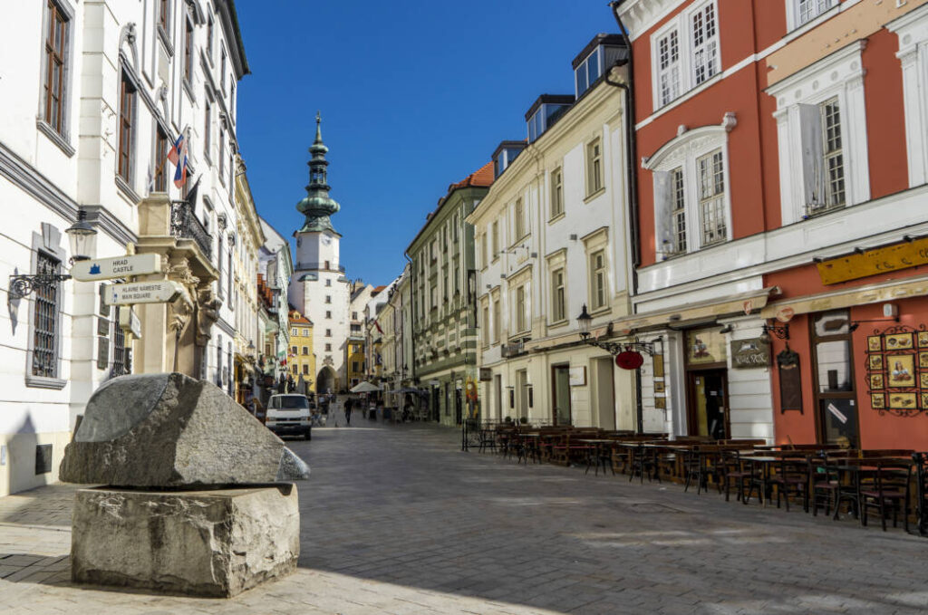 The street leading to Michael's gate