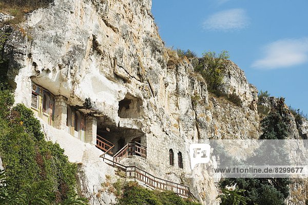 Rock monastery, Rusenski Lom National Park, Bulgaria, Europe