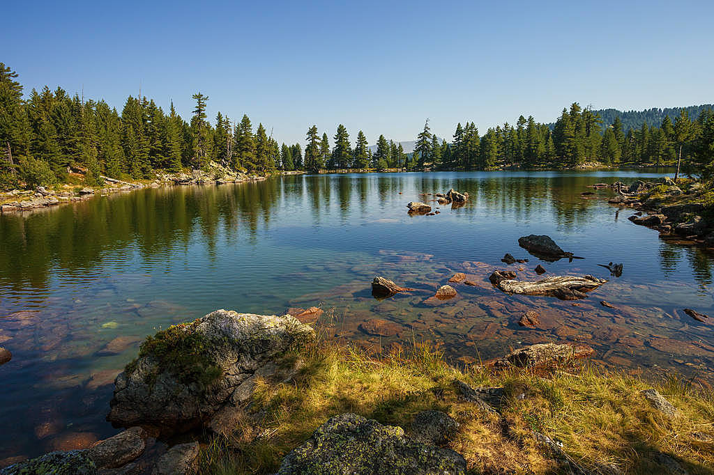Amazing view of Hridsko Lake in the mountains of Montenegro