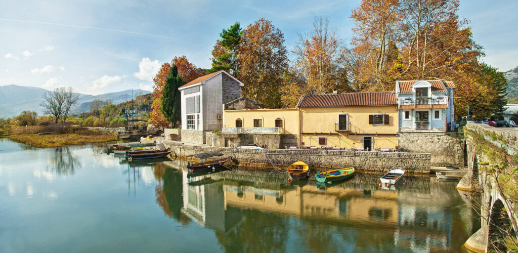panoramic view of river bank