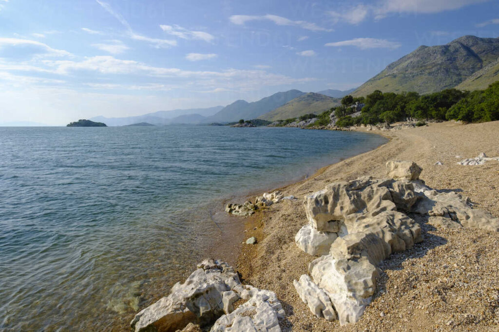 Montenegro, Lake Skadar, beach in Murici